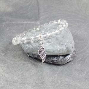 Áttetsző gyöngy karkötő angyalszárnyas 1