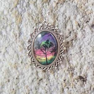 Aurora borealis medál, ovális