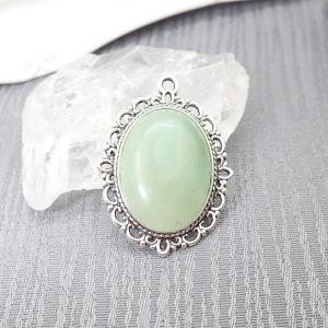 Aventurin medál antikolt keretben