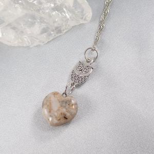 Baglyos medál jáspissal