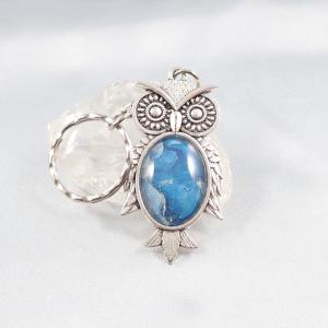 Bagoly talizmán kulcstartó – Azúr csend