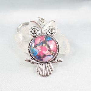 Bagoly talizmán kulcstartó – Színmozaik