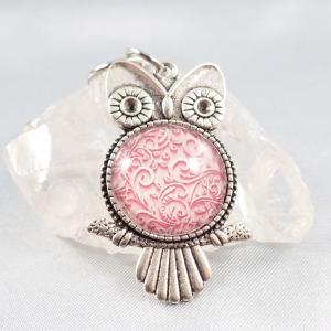 Bagoly talizmán kulcstartó -Rózsafény