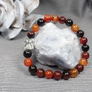 Barna achát karkötő tappanccsal