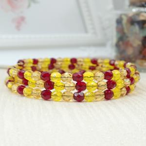 Bordó-sárga memória karkötő 1