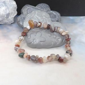 Botswana achát szemcse karkötő