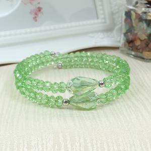 Csillogó zöld memória karkötő