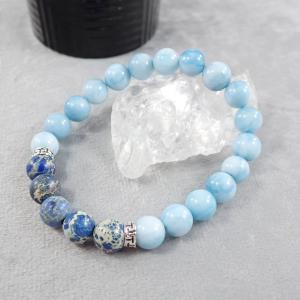 Égkék jáde karkötő jáspissal