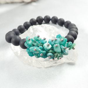 Éjféli amazonit karkötő