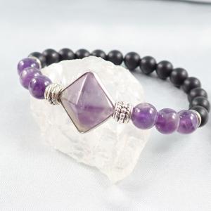 Erőközpont – ametiszt karkötő