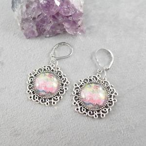 Fantázia mintás, színes fülbevaló 2