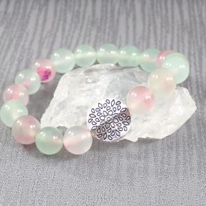 Fluorit karkötő mandalával