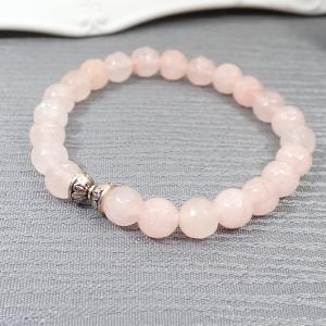 Halvány achát karkötő, csiszolt