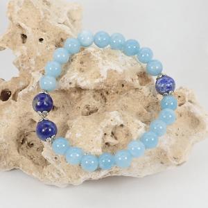 Három kék ásvány karkötő (XL)
