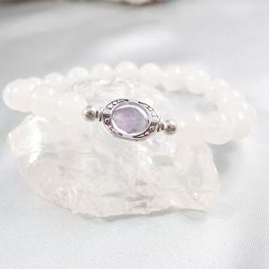 Holdkapu karkötő, fehér, egy gyöngyös