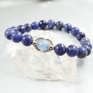 Holdkapu karkötő, kék, egy gyöngyös