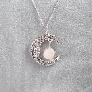 Holdnővér medál rózsakvarccal