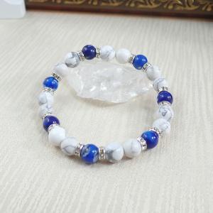 Howlit és achát karkötő