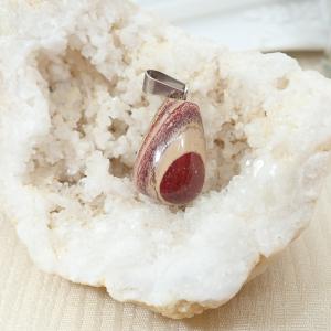 Jáspis medál, csepp, nyaklánccal 5