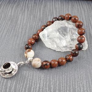 Kávéimádó karkötő, tejeskávé