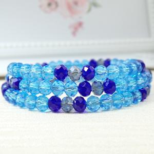 Kék árnyalatok memória karkötő 2