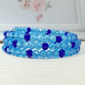 Kék árnyalatok memória karkötő 4