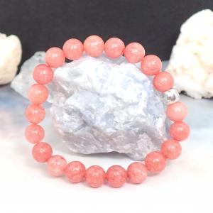 Korallos árnyalatú achát karkötő 1