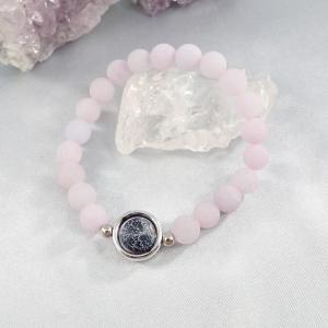 Lila matt achát karkötő 2