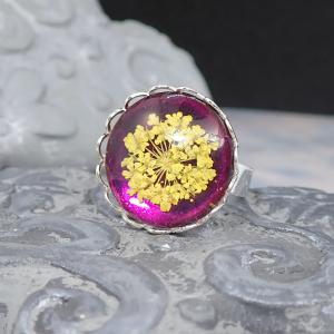 Lila-sárga virágos gyűrű
