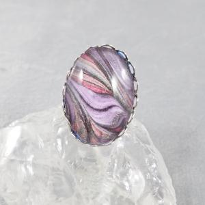 Lila selyemmintás gyűrű