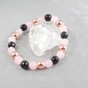 Maláj jáde karkötő rosegold hematittal 1