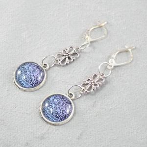 Mandalás fülbevaló virággal 2