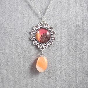 Mandalás medál alabástrommal