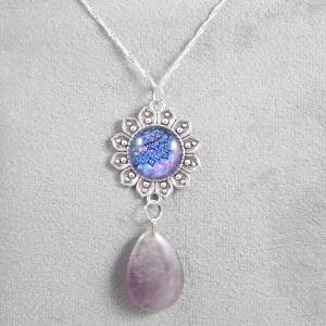 Mandalás medál ametiszttel 2