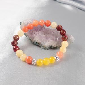 Meleg színű vegyes ásvány karkötő