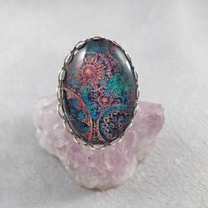 Modern mandalás gyűrű 1