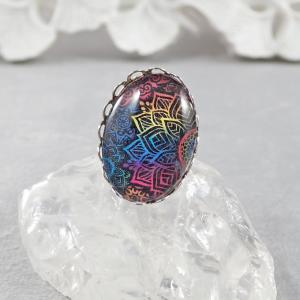 Modern mandalás gyűrű 4