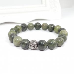 Mohaachát karkötő fém gyönggyel