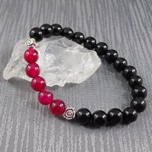 Ónix és achát karkötő