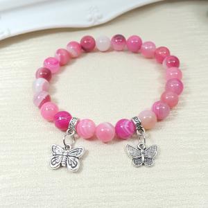 Pillangós achát karkötő