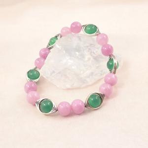 Pink-zöld karkötő