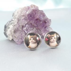 Pötty fülbevaló cicával 1