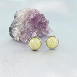 Pötty fülbevaló citromsárga