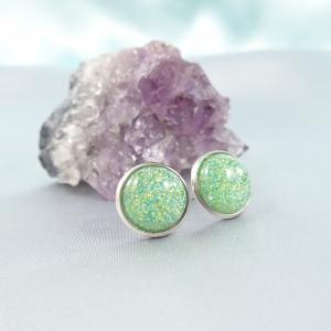 Pötty fülbevaló zöld