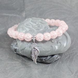 Roppantott gyöngy karkötő, angyalszárnyas 1