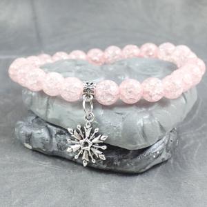 Roppantott gyöngy karkötő hópehellyel 5