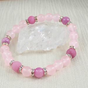 Rózsaszín árnyalatok achát karkötő