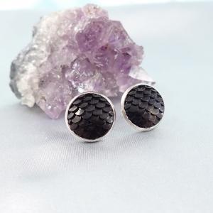 Sellő fülbevaló, fekete