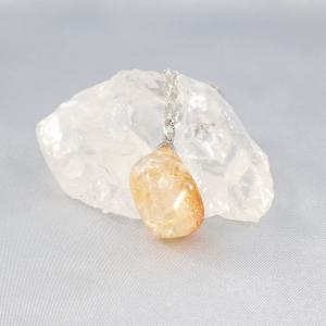 Szabálytalan formájú citrin medál nyaklánccal 1