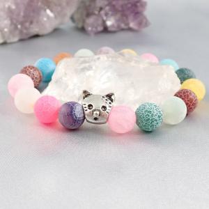 Színes, cicás karkötő